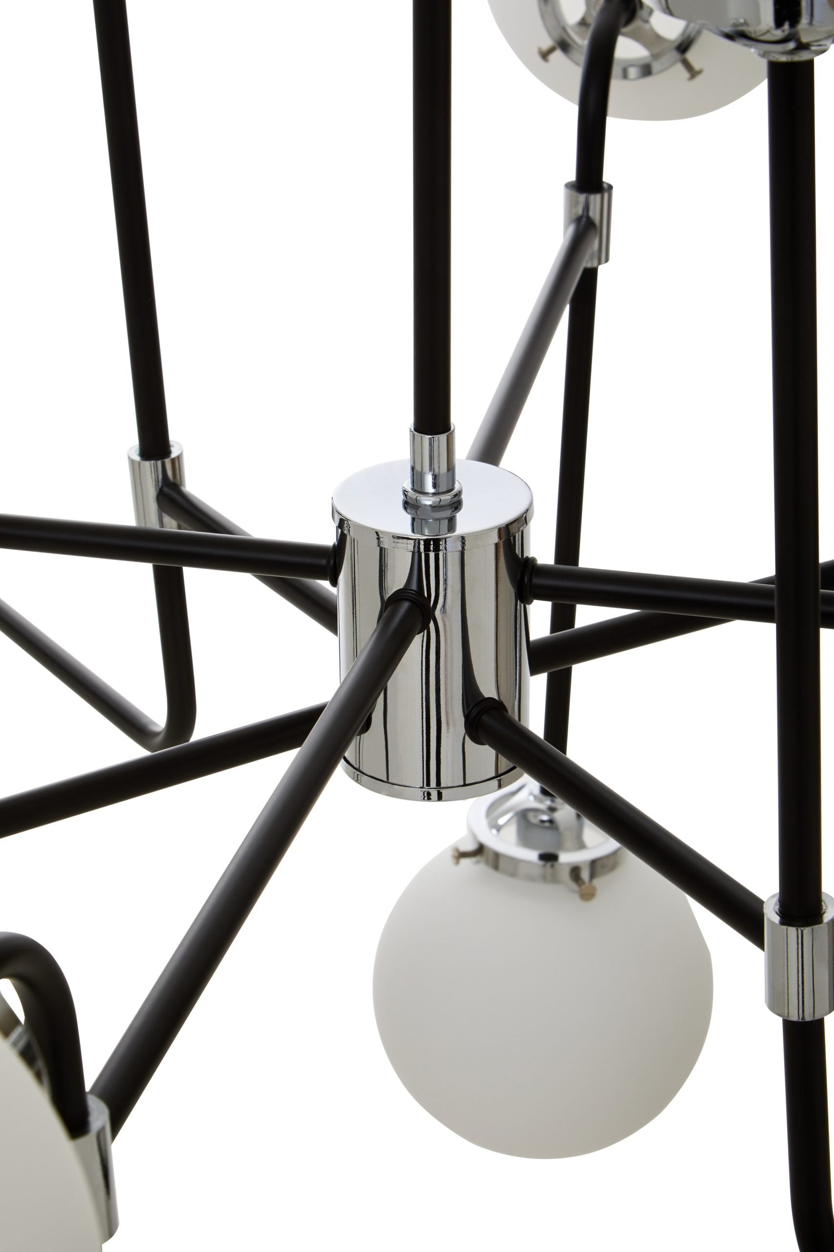 Aurore Black And Chrome 16 Arm Pendant Light 7 scaled jpeg