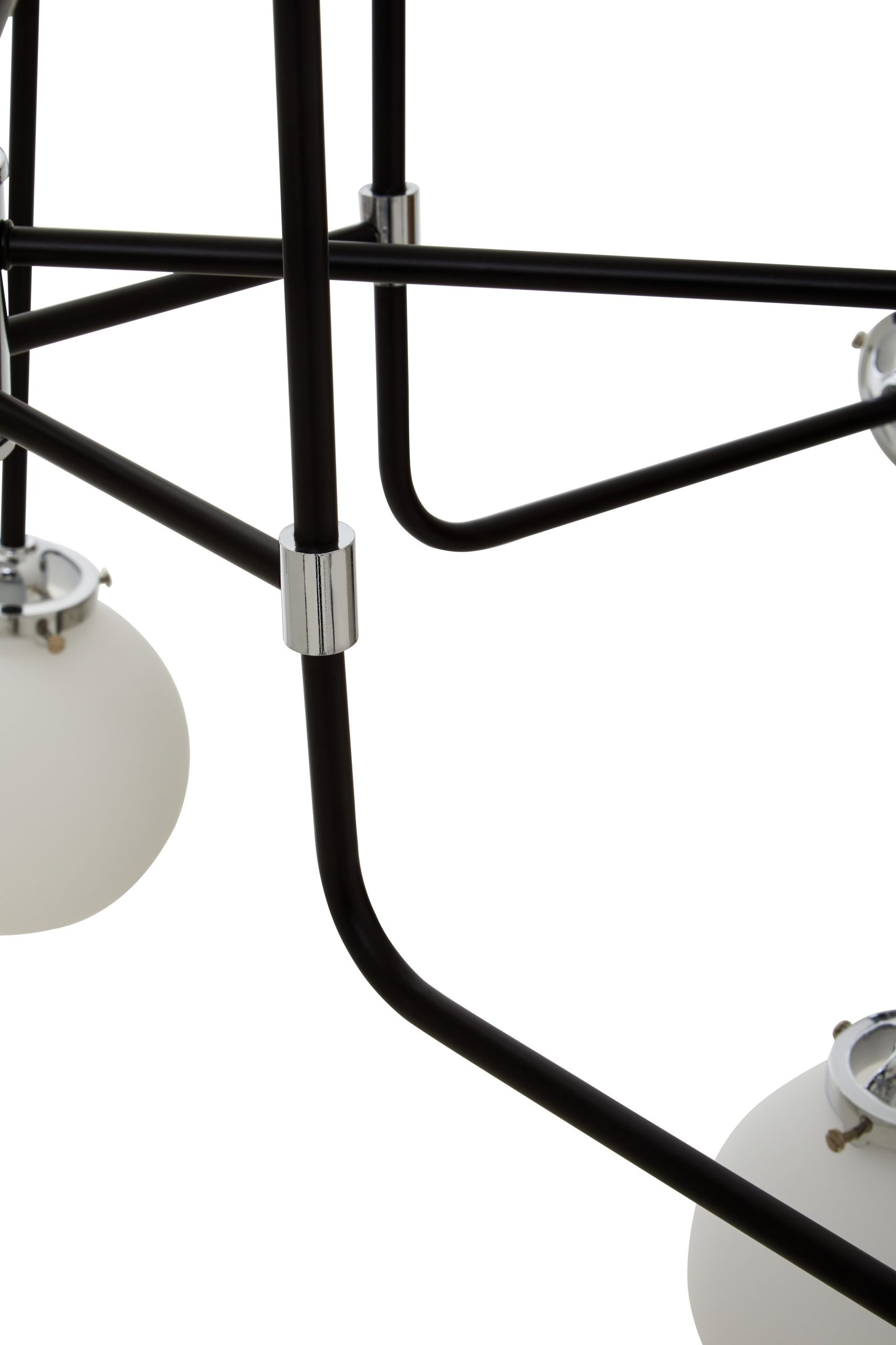 Aurore Black And Chrome 16 Arm Pendant Light 6 scaled jpeg
