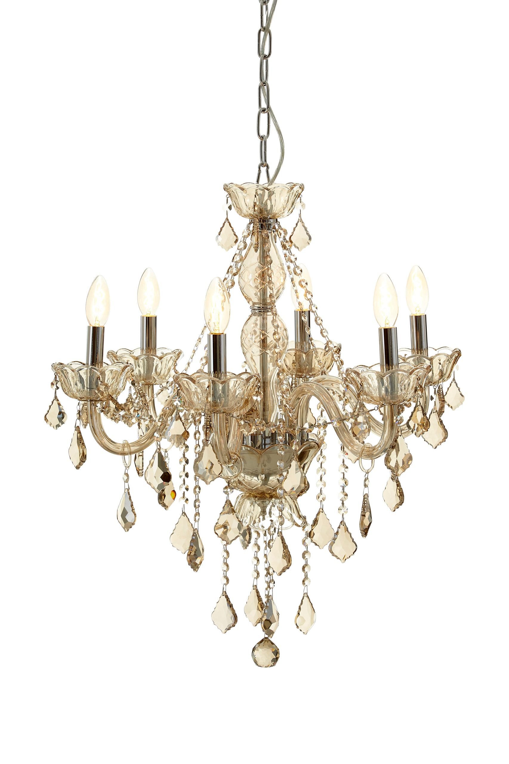 Millelume 8 Bulb Chrome And Cognac Glass Chandelier 3 scaled jpeg