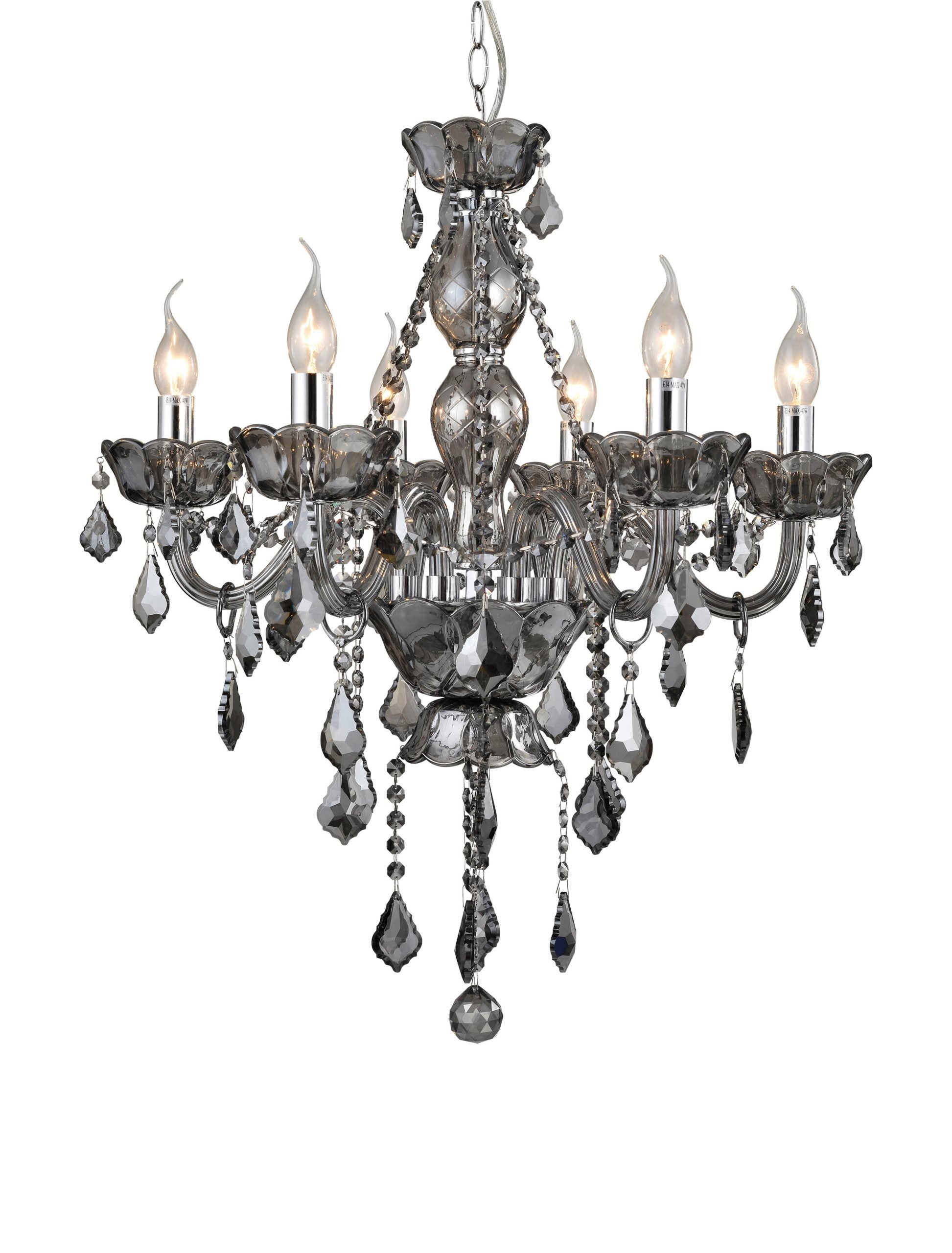 Millelume Smoked Chrome And Crystal Chandelier 4 scaled jpeg