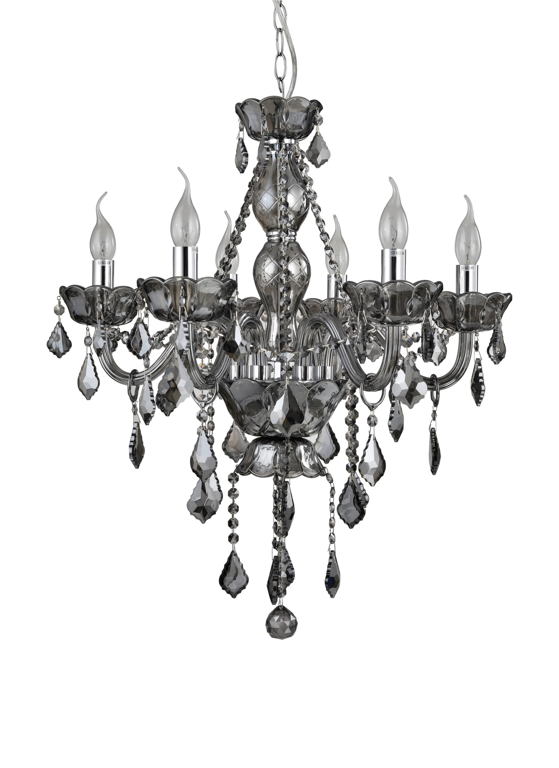 Millelume Smoked Chrome And Crystal Chandelier 3 scaled jpeg