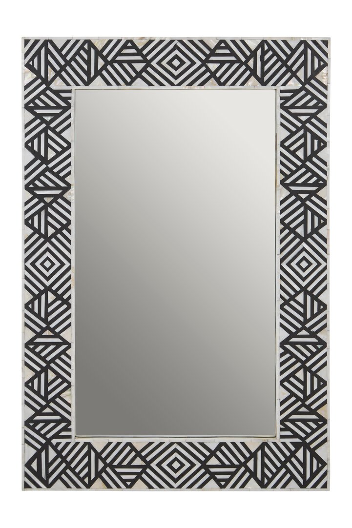 Fuenzo Black and Mother Of Pearl Wall Mirror 9 jpg