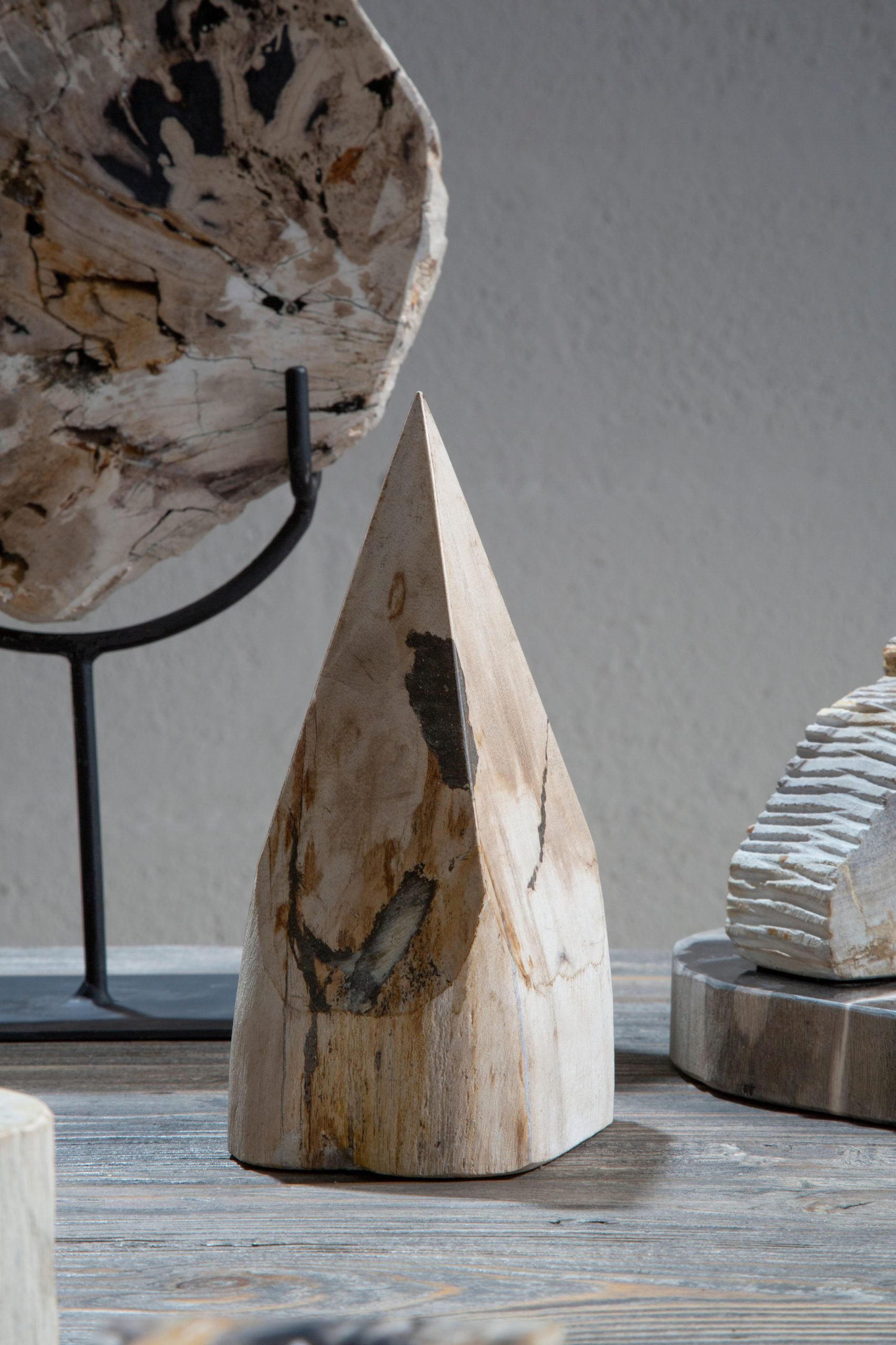 Ramioli Petrified Wood Pyramid Sculpture 5 scaled jpeg