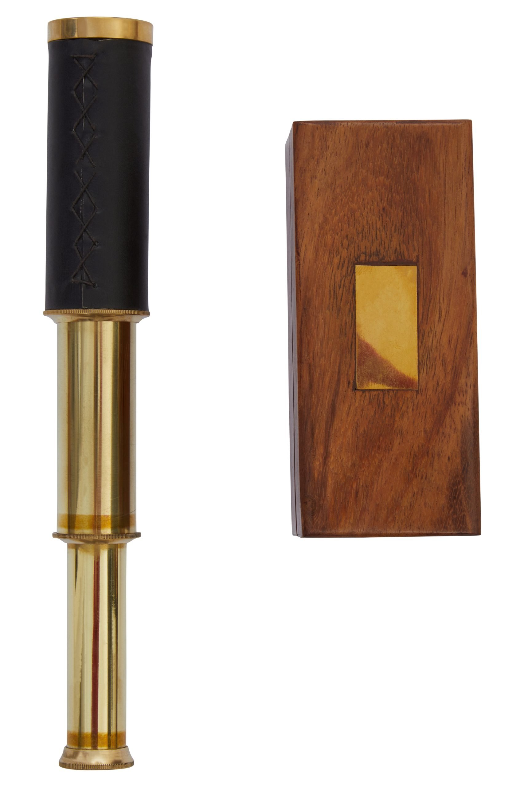 Cervo Brown Leather Effect Telescope With Wooden Box 11 scaled jpeg