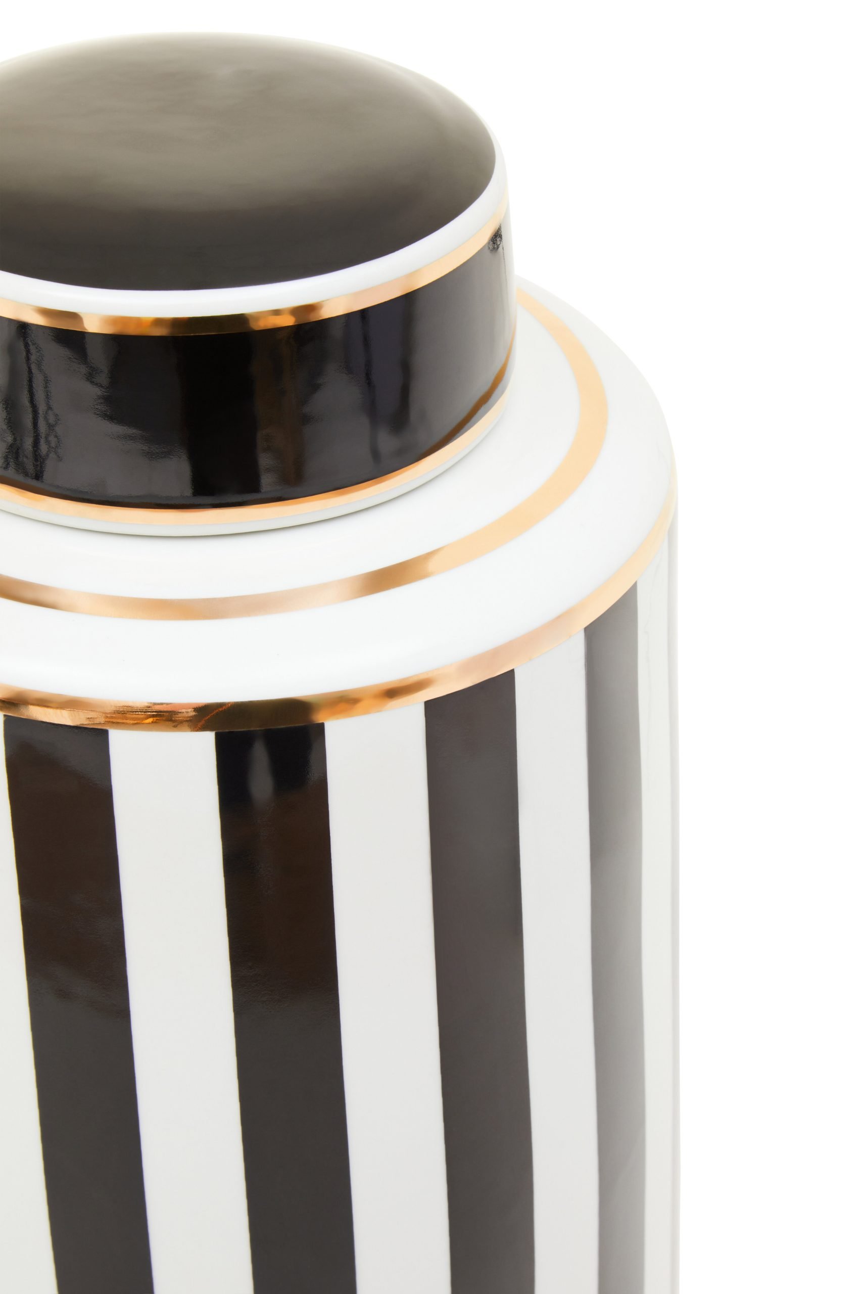 Danza Large Black And White Stripes Ceramic Jar 7 scaled jpeg
