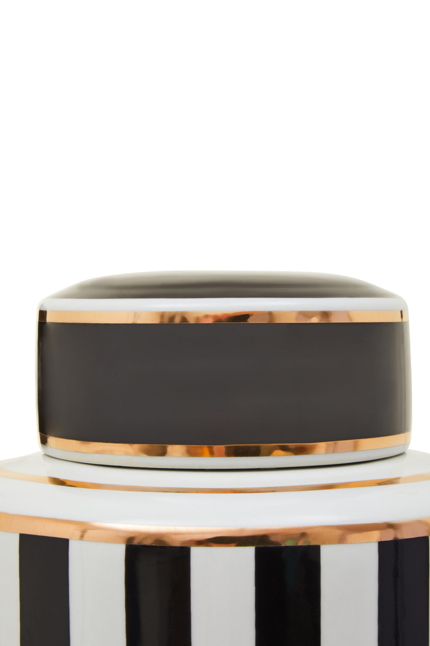 Danza Large Black And White Stripes Ceramic Jar 5 scaled jpeg