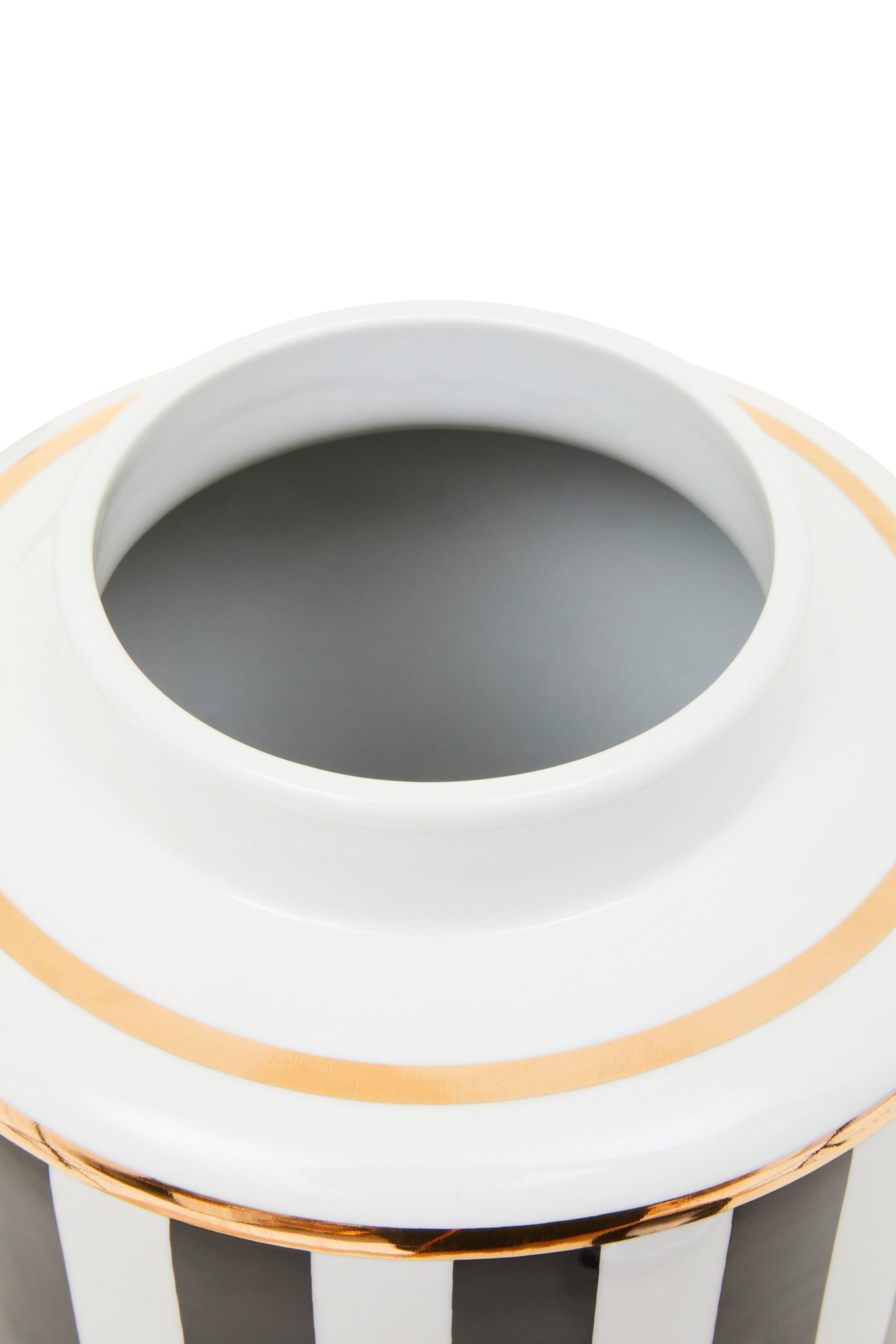 Danza Large Black And White Stripes Ceramic Jar 4 scaled jpeg