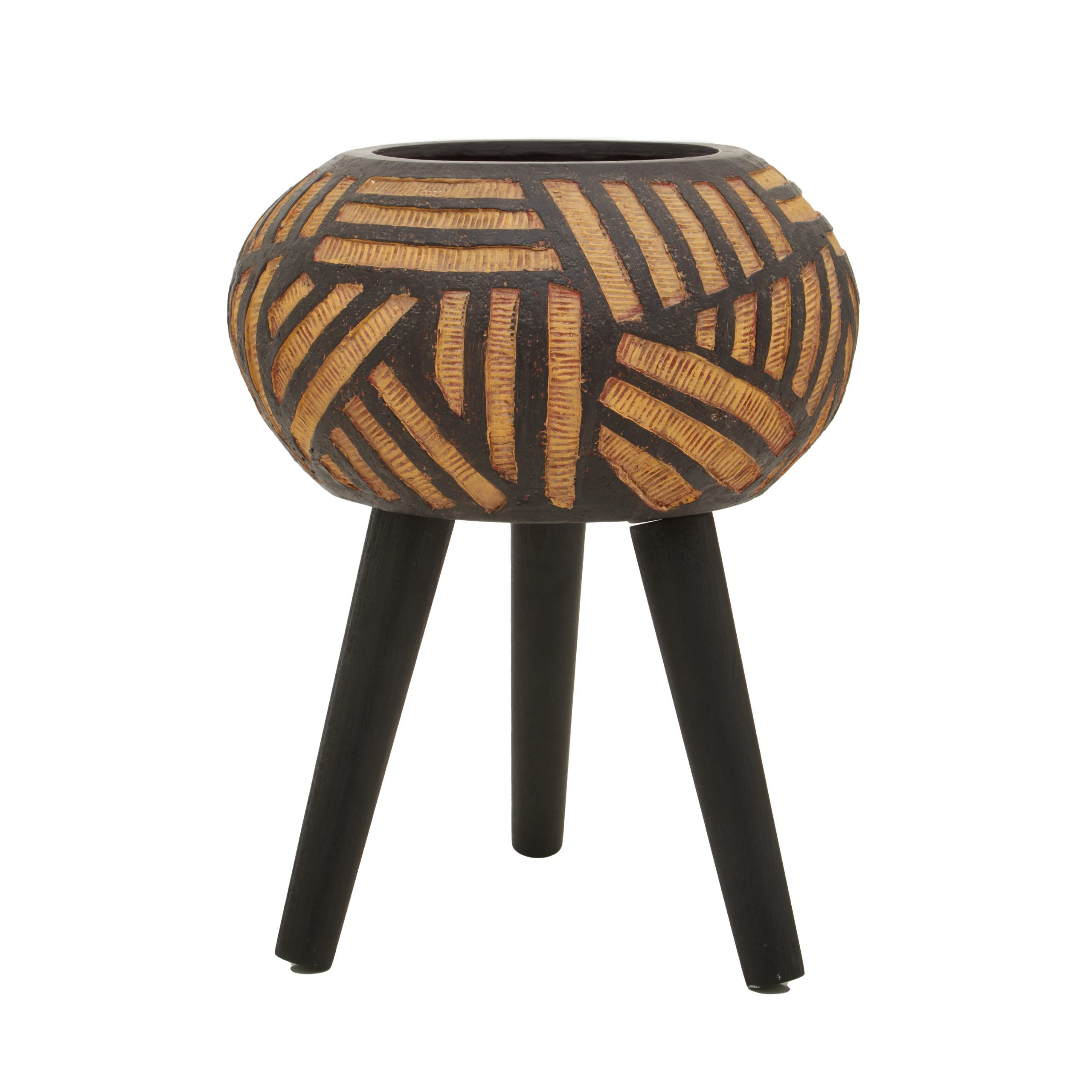 Domus Natural And Black Tapered Planter 3 scaled jpeg