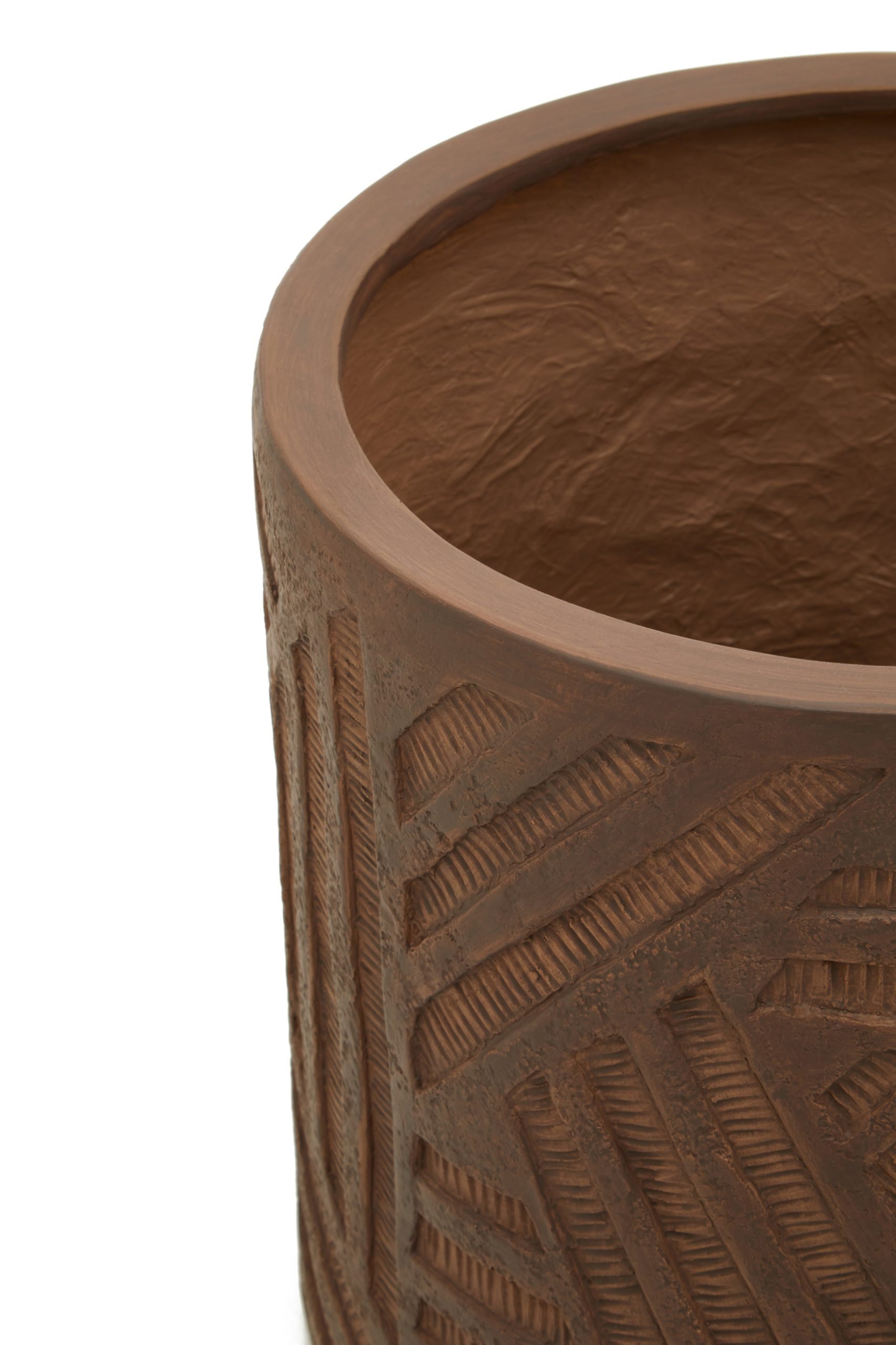 Domus Brown Textured Planter 5 scaled jpeg