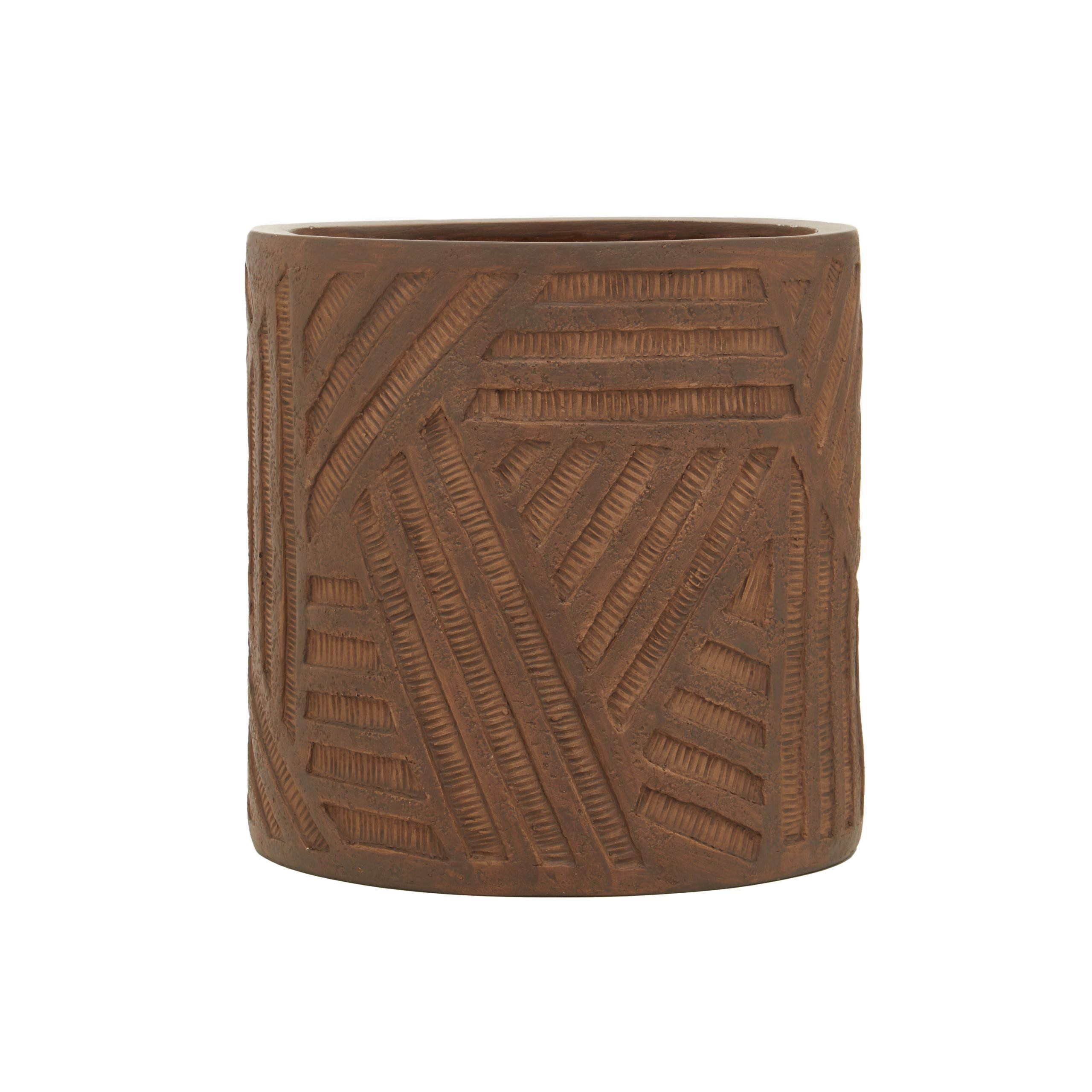 Domus Brown Textured Planter 3 scaled jpeg