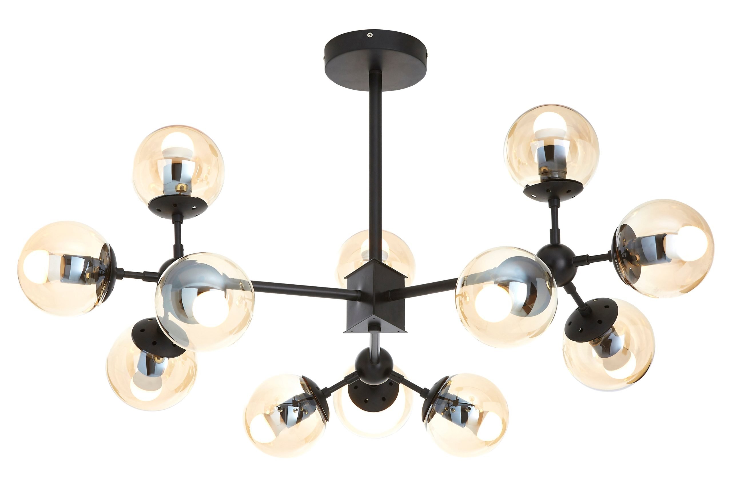 Aurore Matte Black 12 Arm Pendant Light 5 scaled jpeg