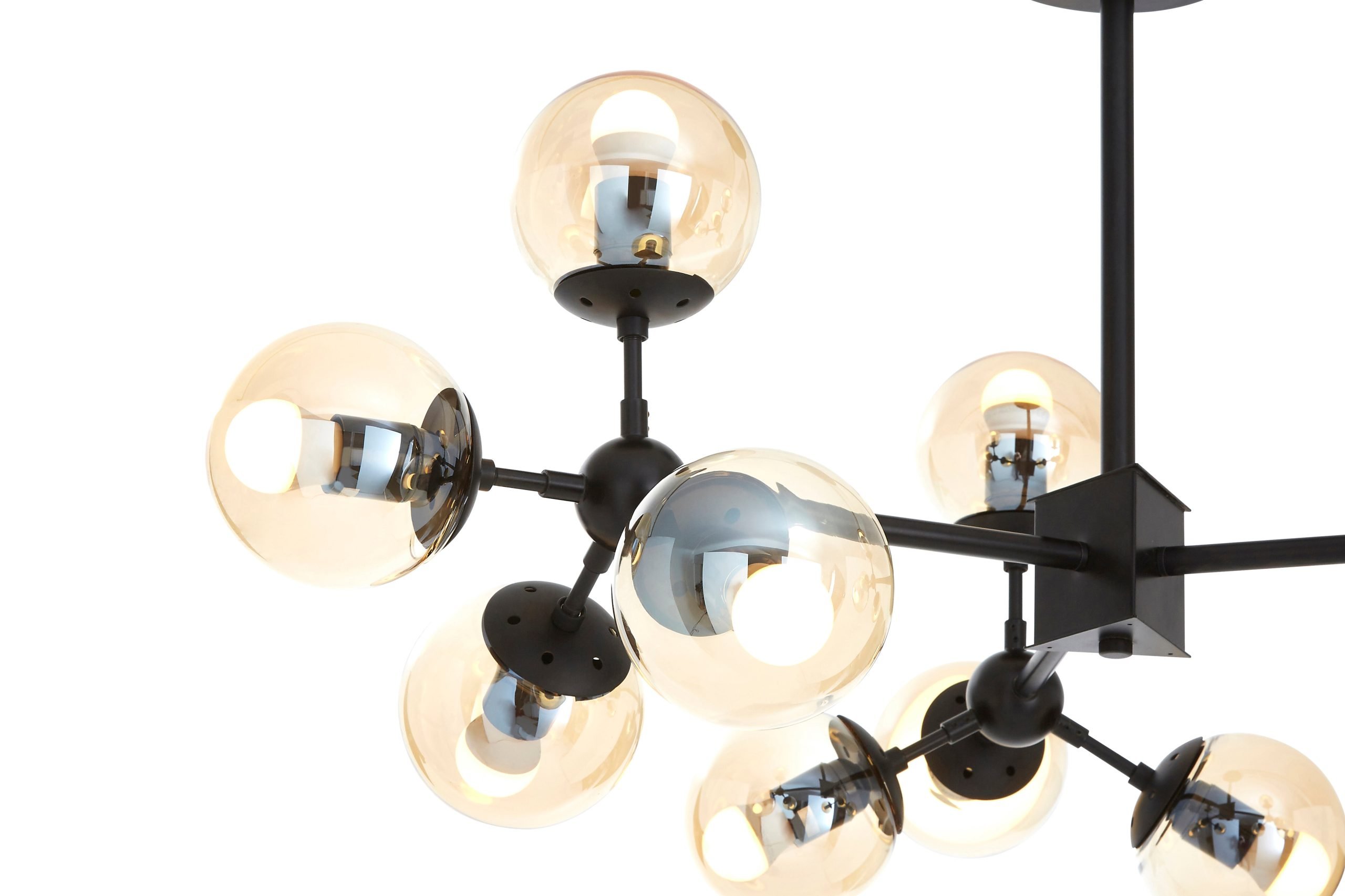 Aurore Matte Black 12 Arm Pendant Light 4 scaled jpeg