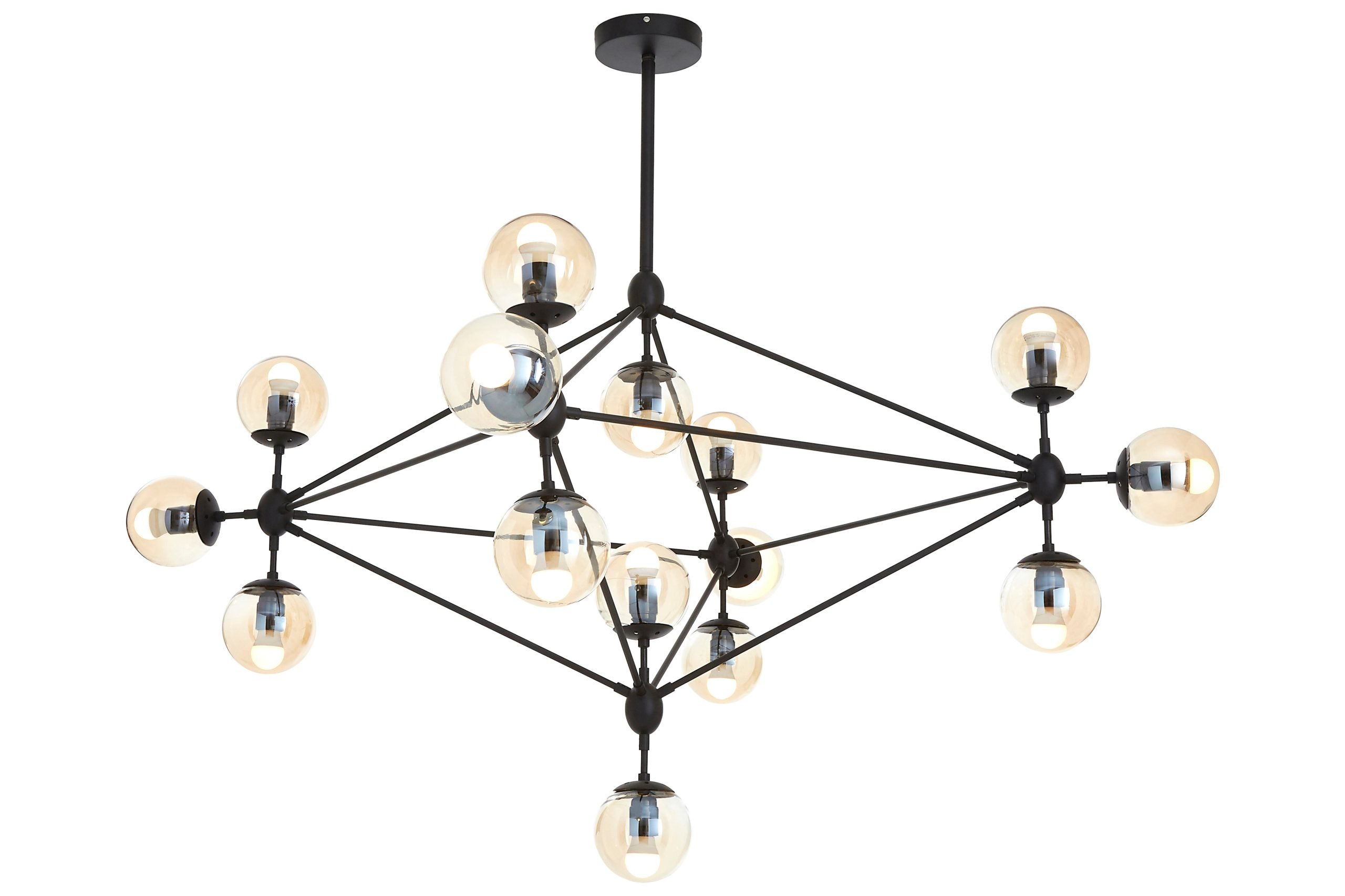 Aurore Matte Black 15 Arm Pendant Light 7 scaled jpeg
