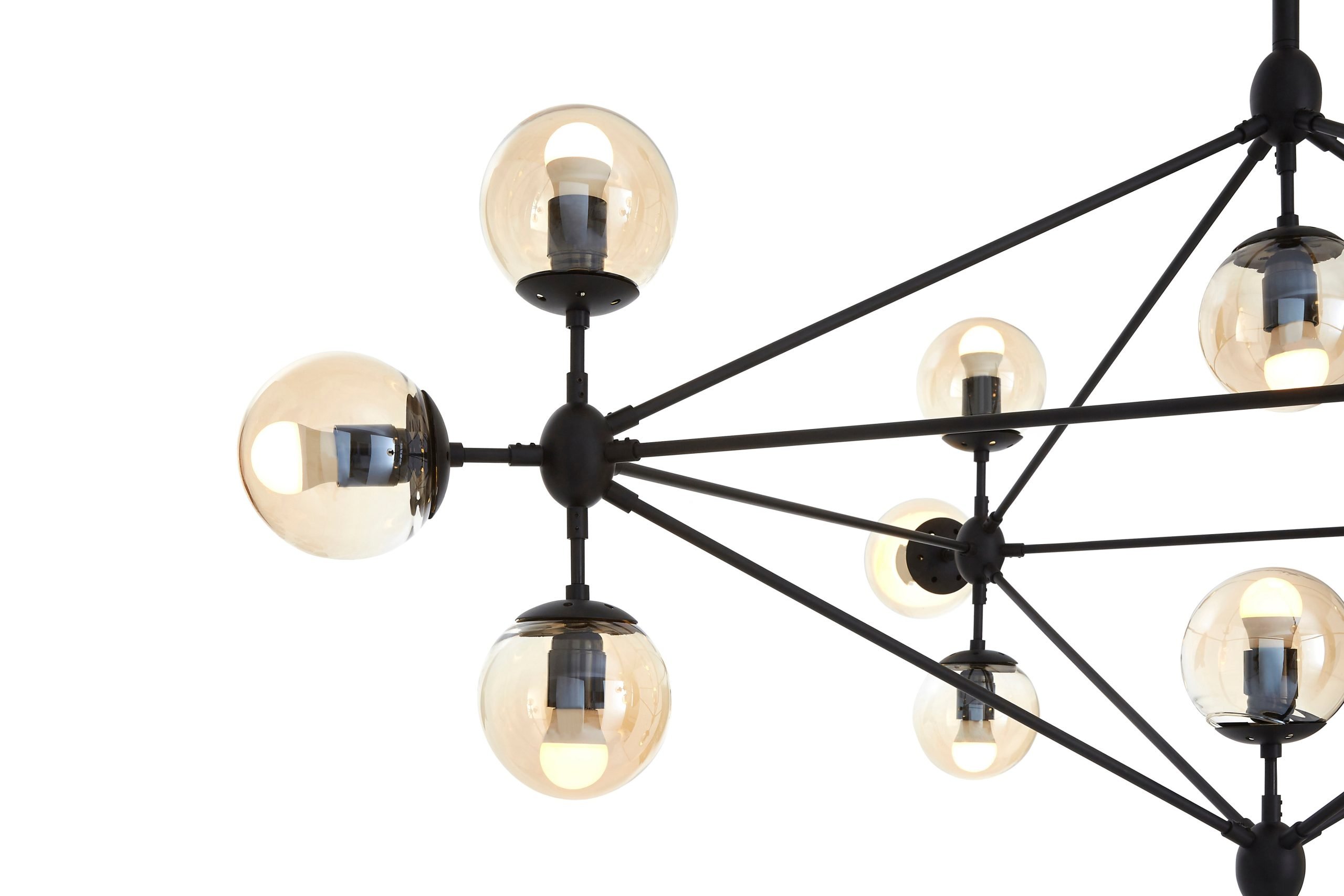 Aurore Matte Black 15 Arm Pendant Light 4 scaled jpeg