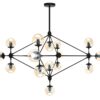 Aurore Matte Black 15 Arm Pendant Light 1 scaled jpeg