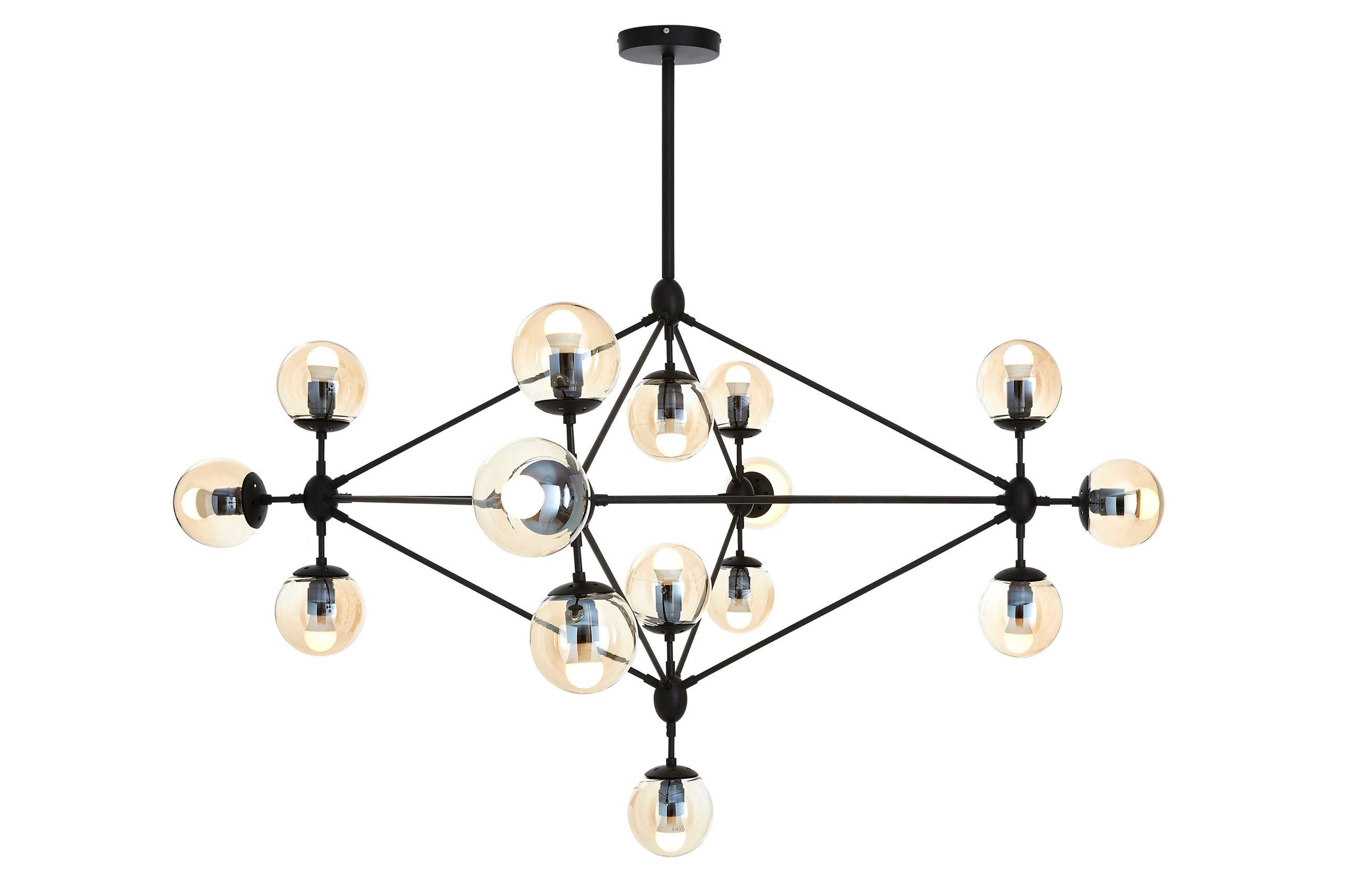 Aurore Matte Black 15 Arm Pendant Light 3 scaled jpeg