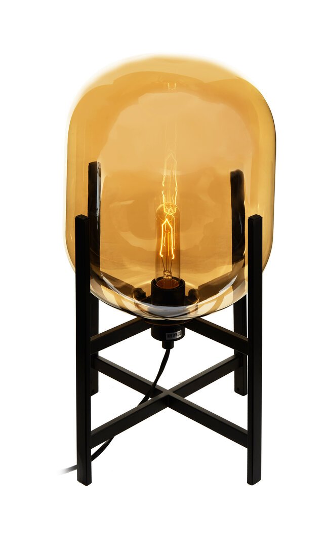 Traria Matte Black and Glass Table Lamp 9 jpg