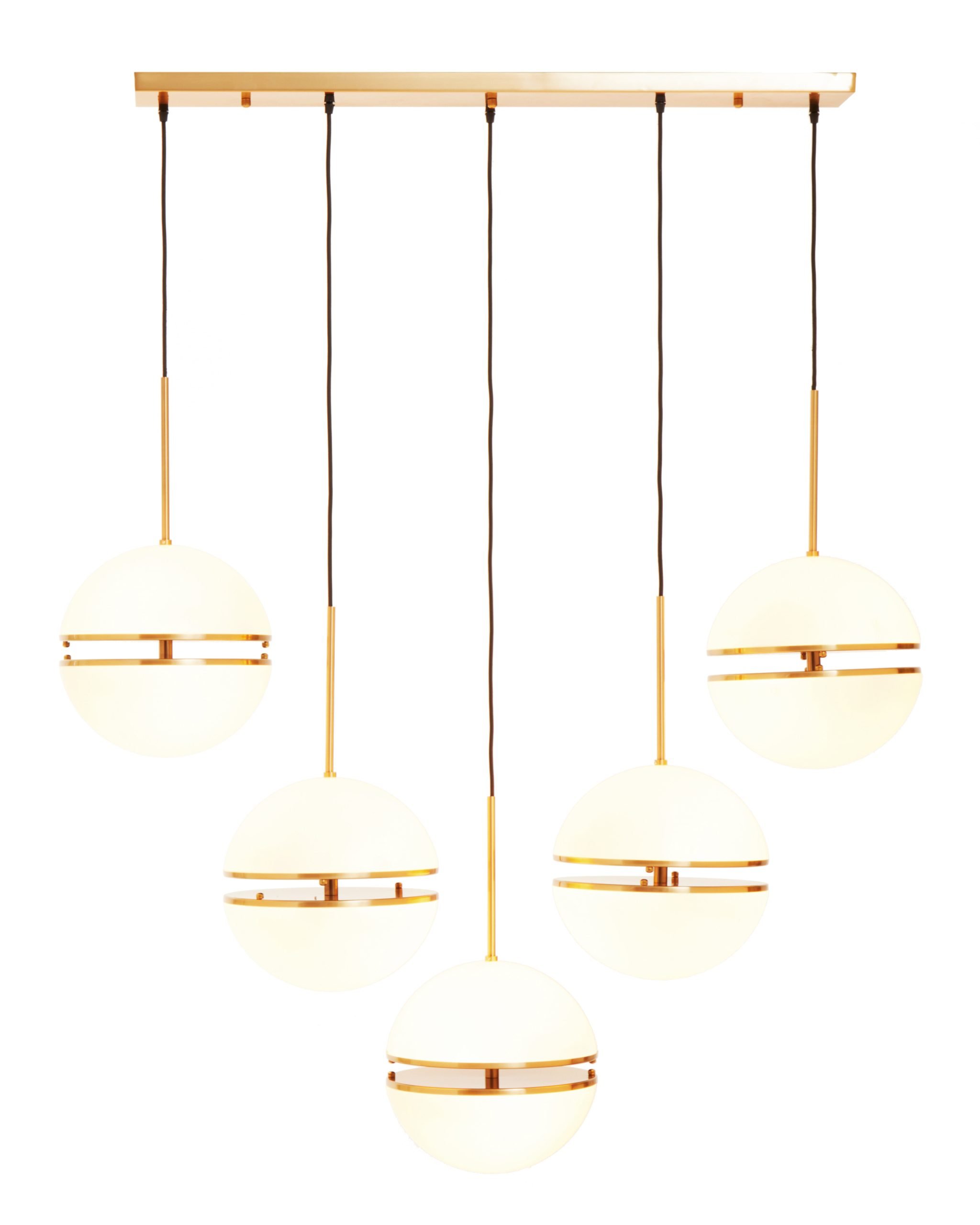 Aurore Five Ball Brass Pendant Light 9 scaled jpeg