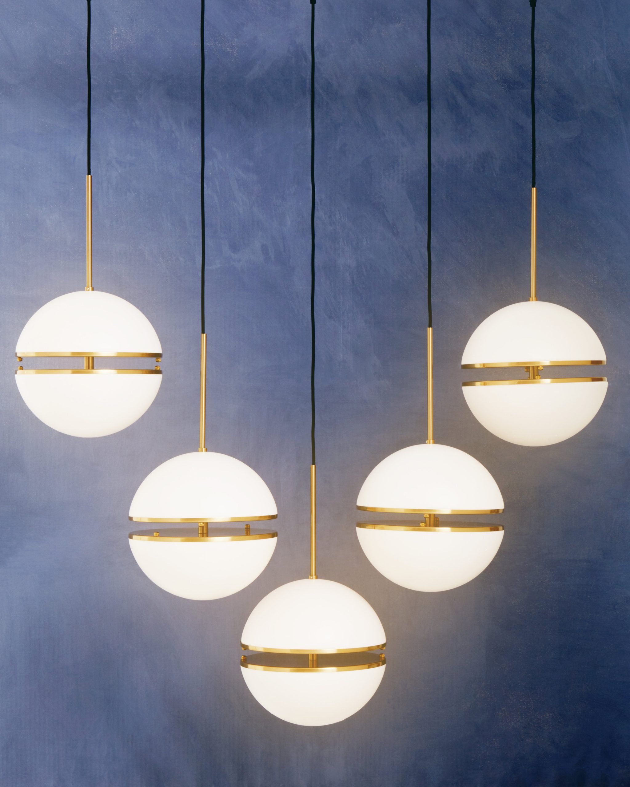 Aurore Five Ball Brass Pendant Light 8 scaled jpeg