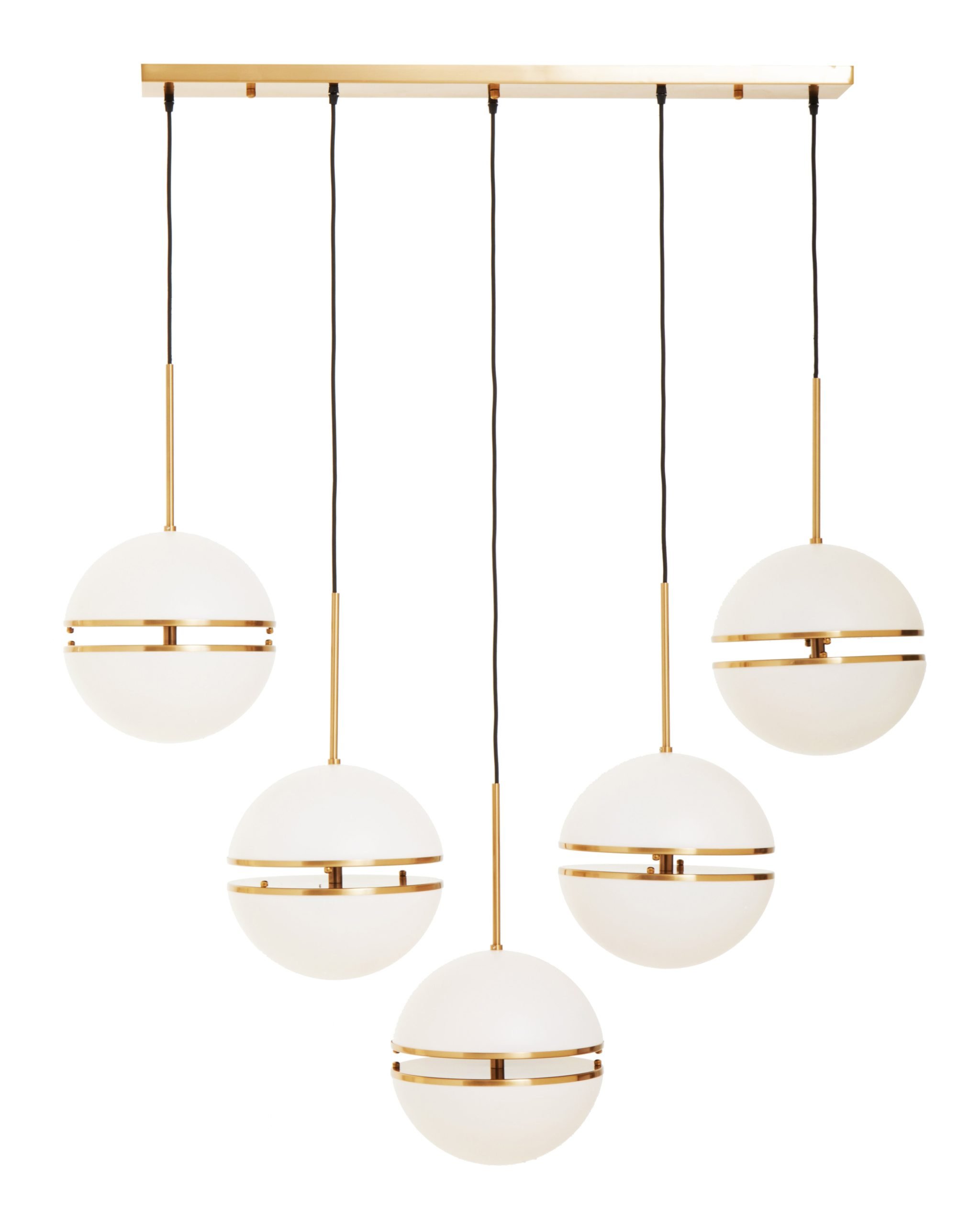Aurore Five Ball Brass Pendant Light 3 scaled jpeg