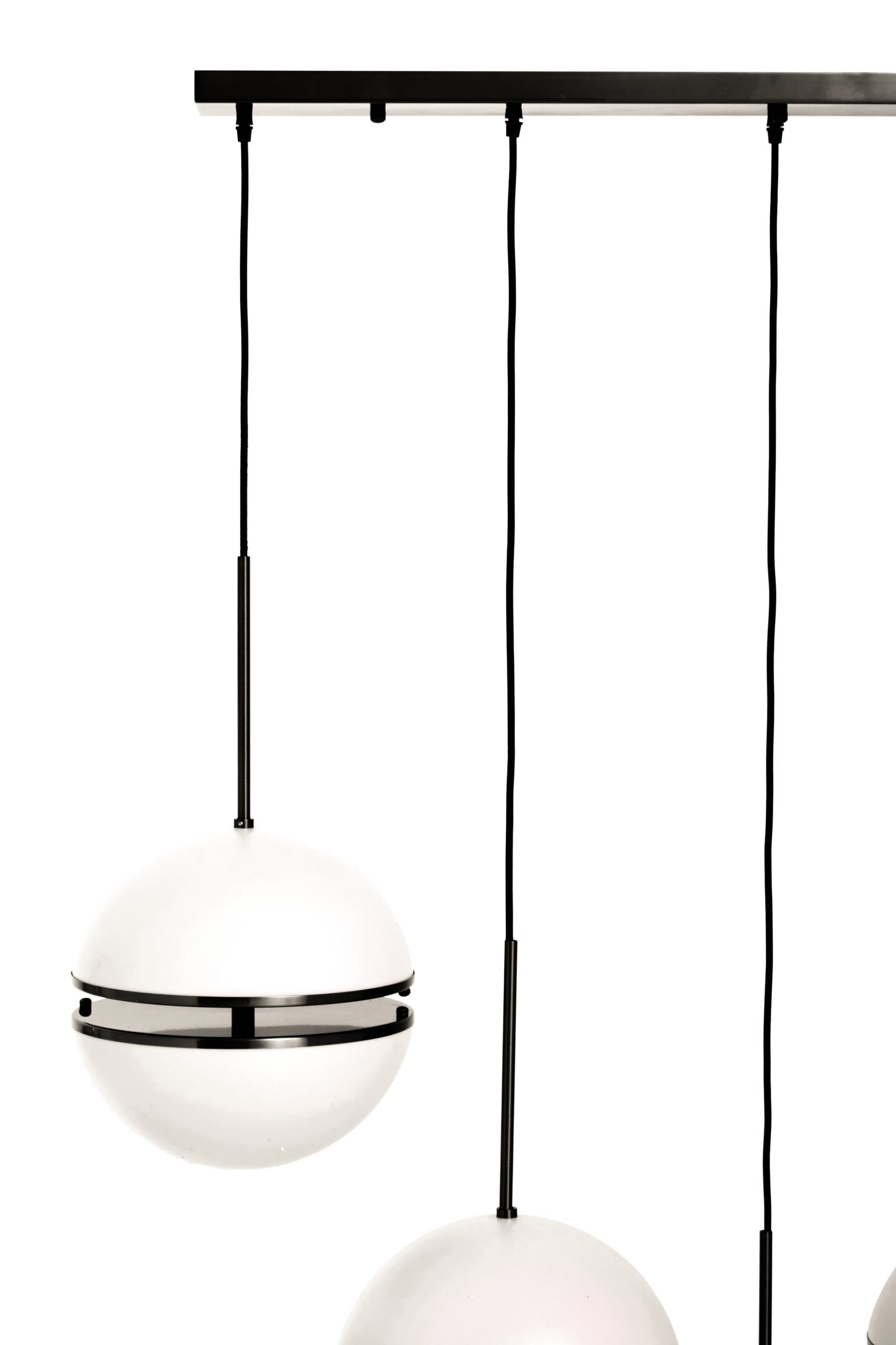 Aurore Five Ball Matte Black Pendant Light 6 scaled jpeg
