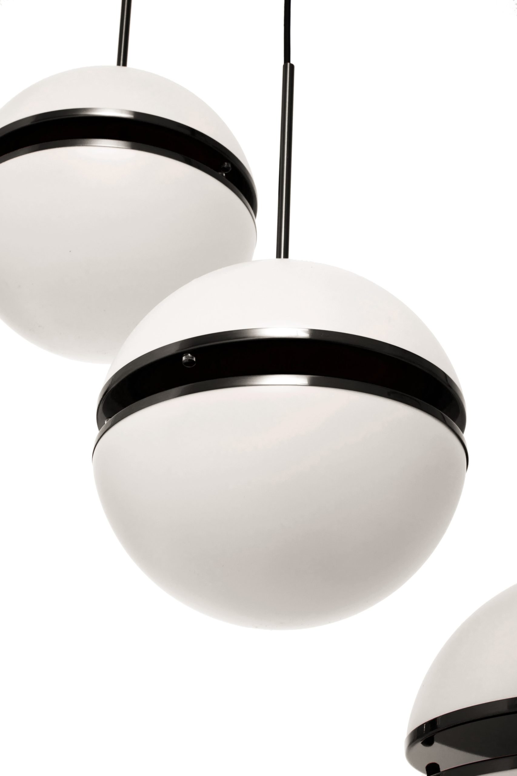 Aurore Five Ball Matte Black Pendant Light 4 scaled jpeg