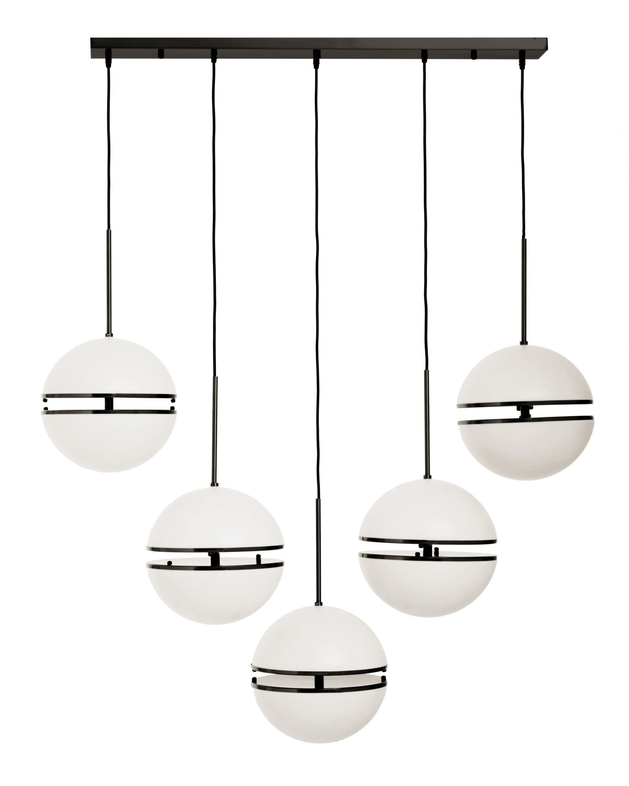 Aurore Five Ball Matte Black Pendant Light 3 scaled jpeg