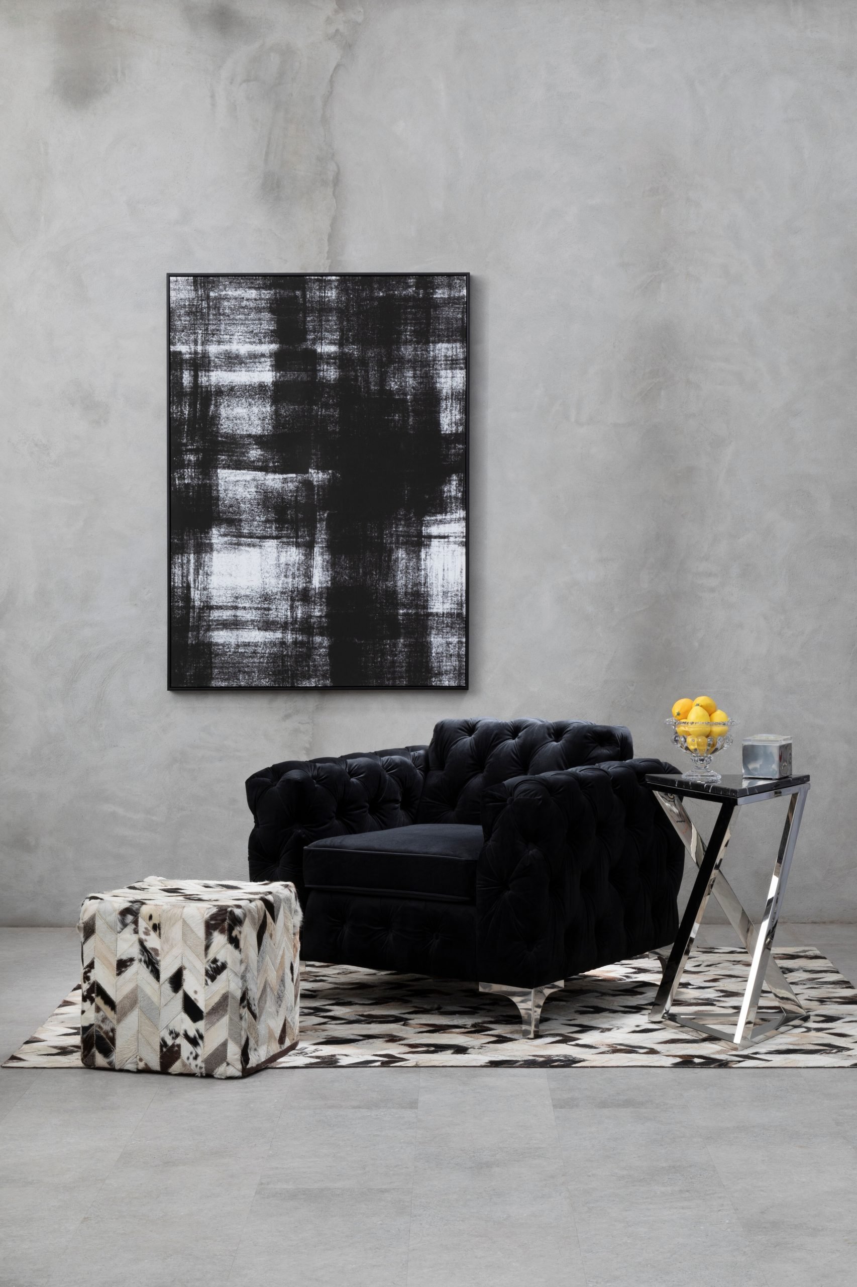 Sirocco Large Hair on Leather Chevron Patchwork Rug 12 scaled jpeg
