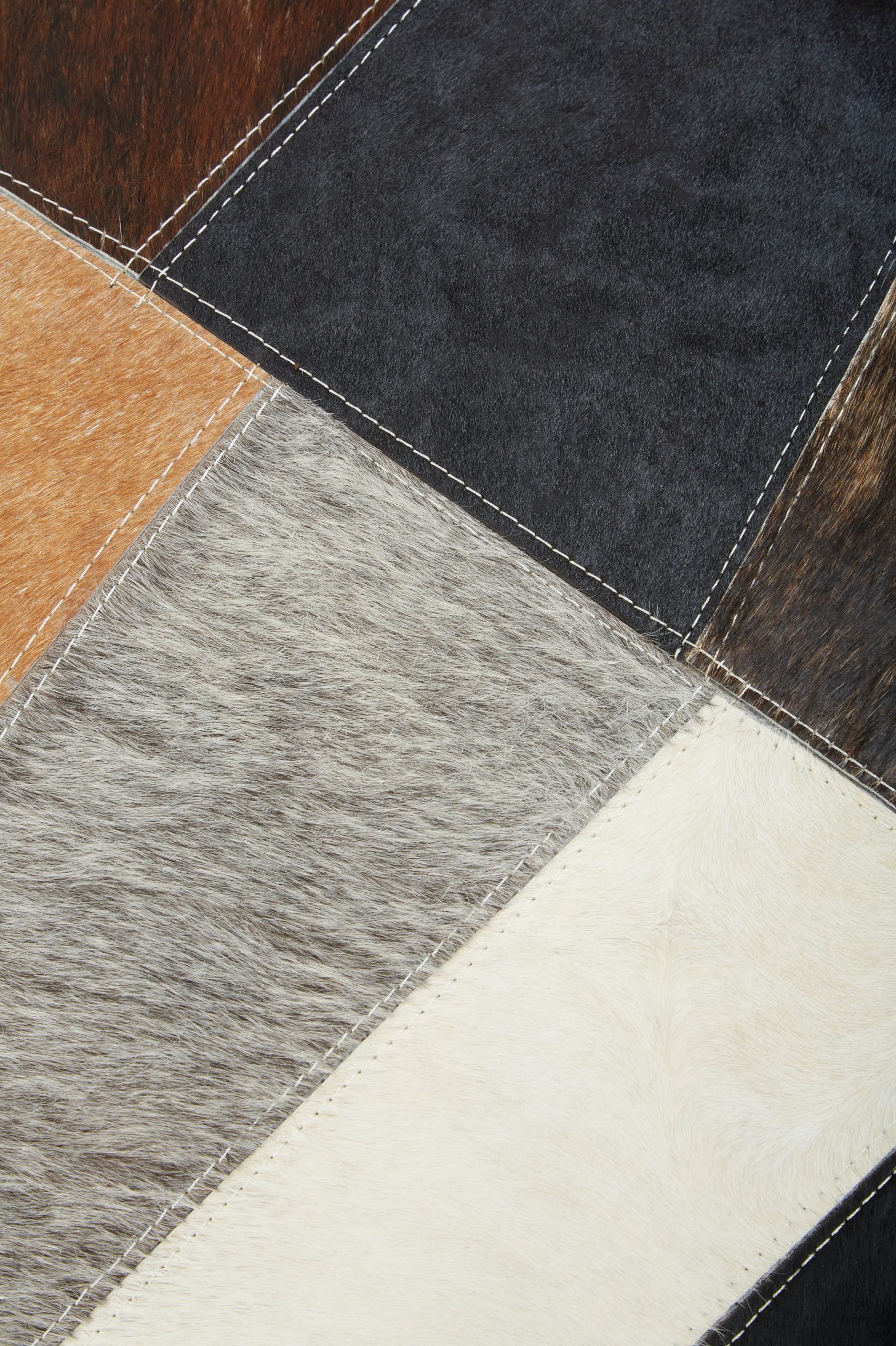 Sirocco Neutral Colourblock Hair on Leather Patchwork Cushion 7 scaled jpeg