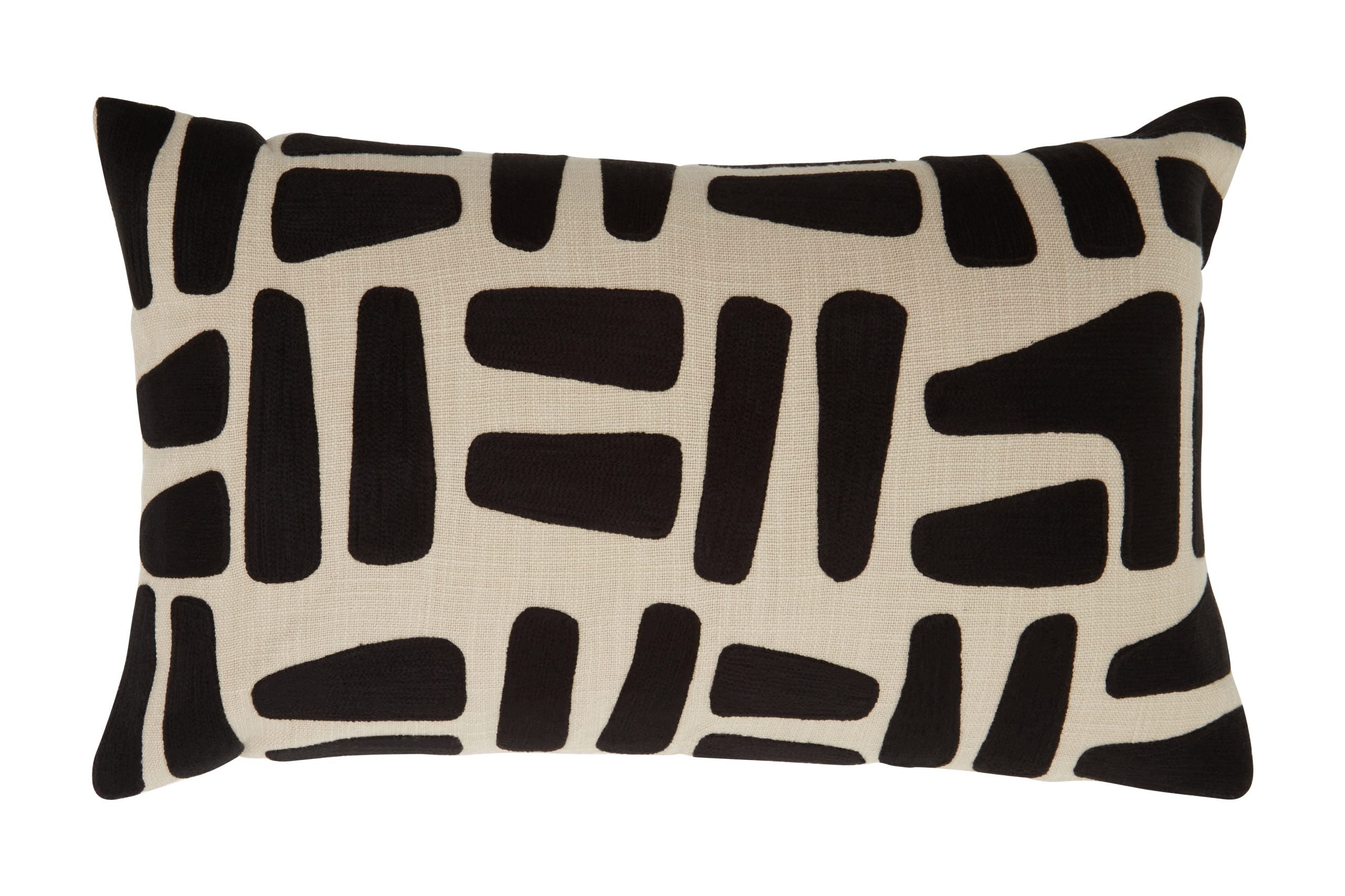 Ornella Natural And Black Rectangular Cushion 3 scaled jpeg