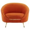 Massalia Orange Velvet Armchair 2 scaled jpeg