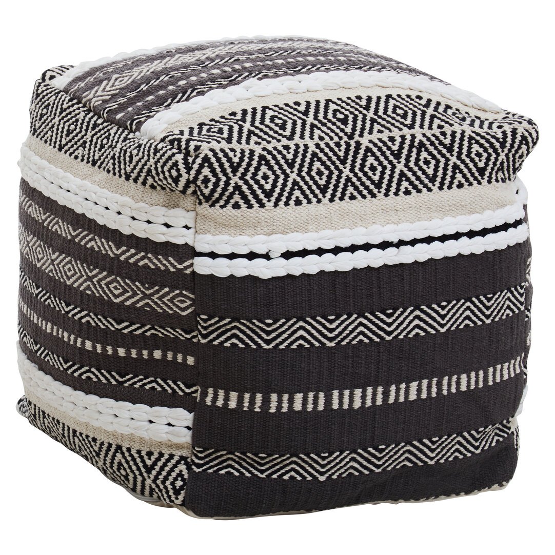 Circolo Grey And White Pouffe 7 jpg