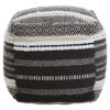 Circolo Grey And White Pouffe 1 jpg
