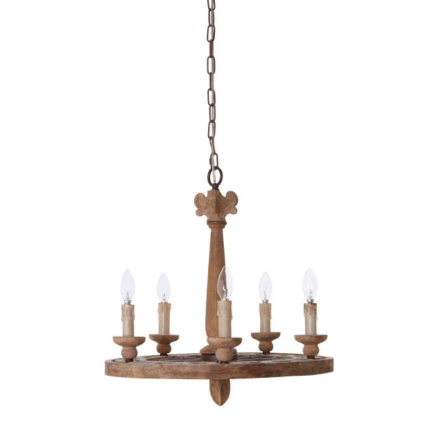 Palmetta 5 Arm Chandelier 3 jpg