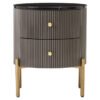 Duvaria Grey Two Drawer Chest with Black Marble Top 1 jpg