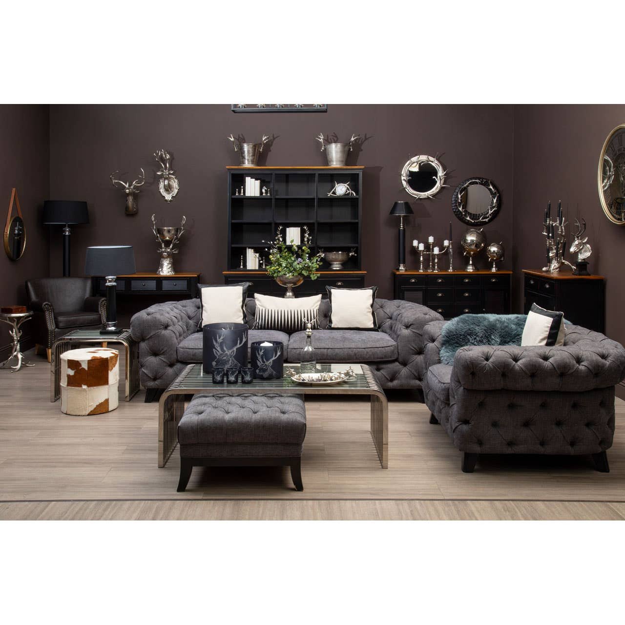 The Kairos Genuine Cowhide Ottoman 7 liv