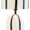 Cielor Black And White Stripe Papier Mache Table Lamp 1 jpg