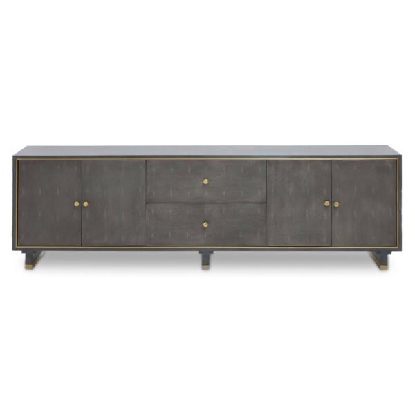Deelle Grey Shagreen Effect Media Unit