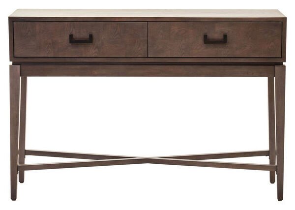 Dienzo Antique Grey Two Drawer Console Table