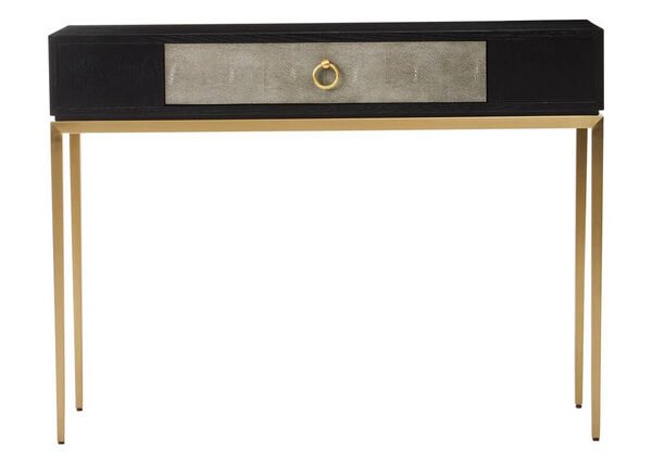 Deoria Shagreen Effect One Drawer Console Table