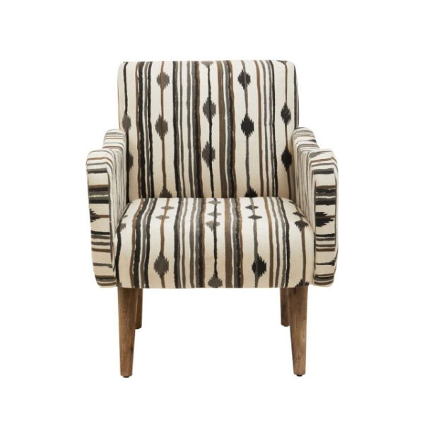 Ceoria Black and White Chair With Straight Arms