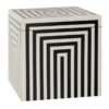 Delizia Large Square Black and White Stripe Trinket Box 1 box jpg