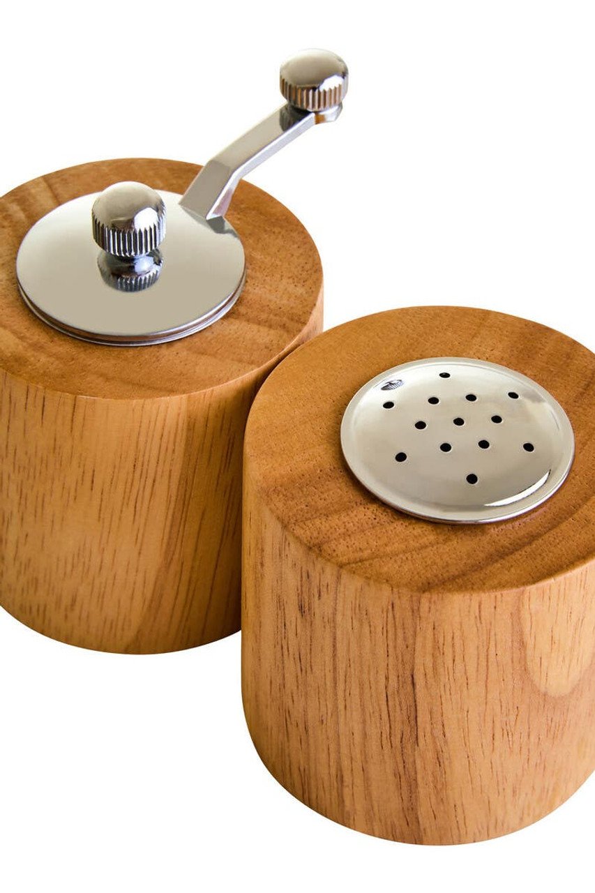 Nordica Rubberwood Salt & Pepper Set 4 sp jpg