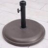 Polycrete Outdoor Parasol Base 16kg Round - Brown 1 kgBrownRoundParasolBasePolycrete jpg