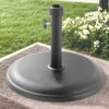 Polycrete Outdoor Parasol Base 16kg Round - Grey 1 kgLightGreyRoundParasolBasePolycrete jpg