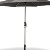 Royalcraft Solar Powered LED Crank & Tilt Parasol - Grey 2 jpg