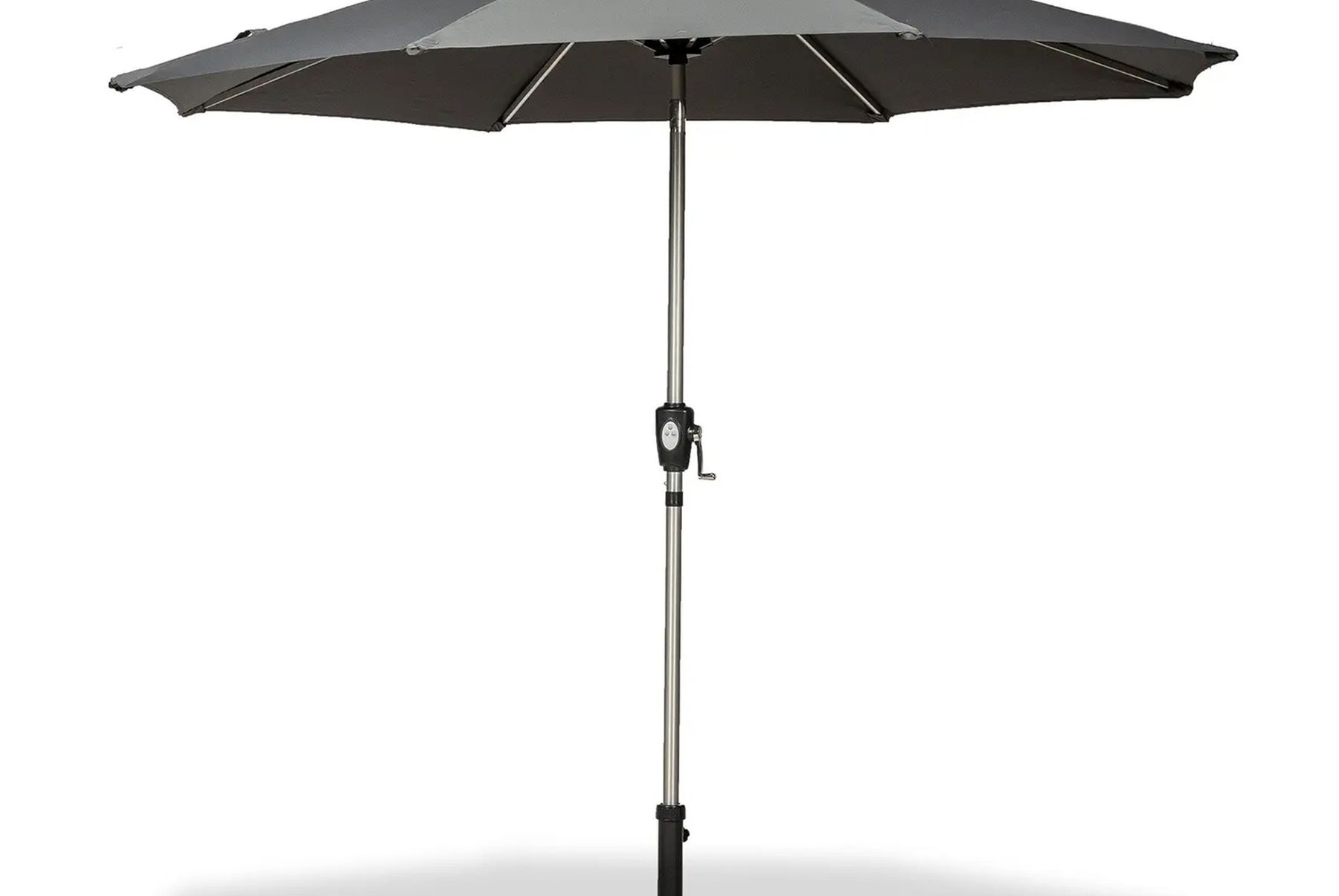 Royalcraft Solar Powered LED Crank & Tilt Parasol - Grey 3 jpg