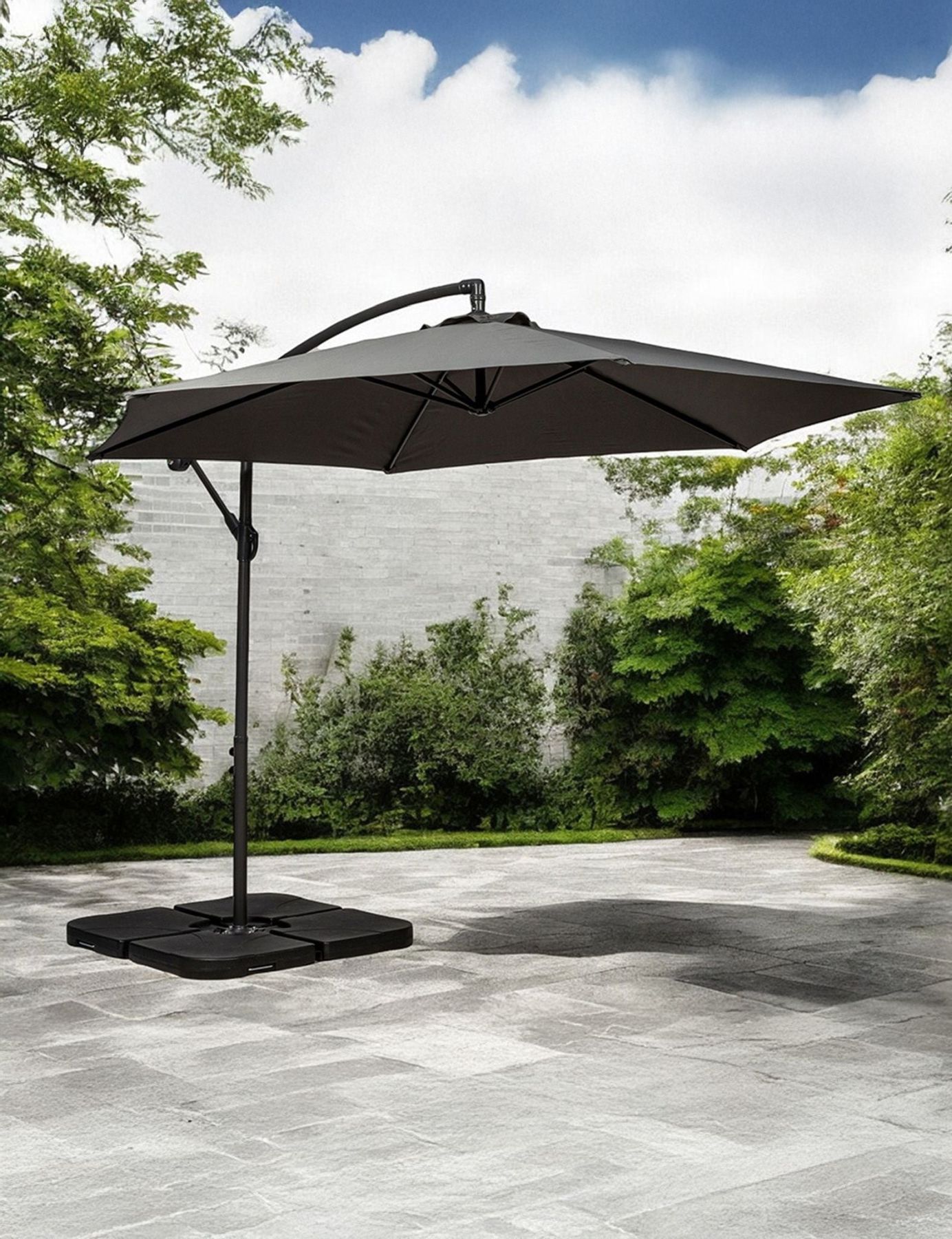 Royalcraft Grey 3m Cantilever Powder Coated Parasol 3 Resized acede a defbc jpg
