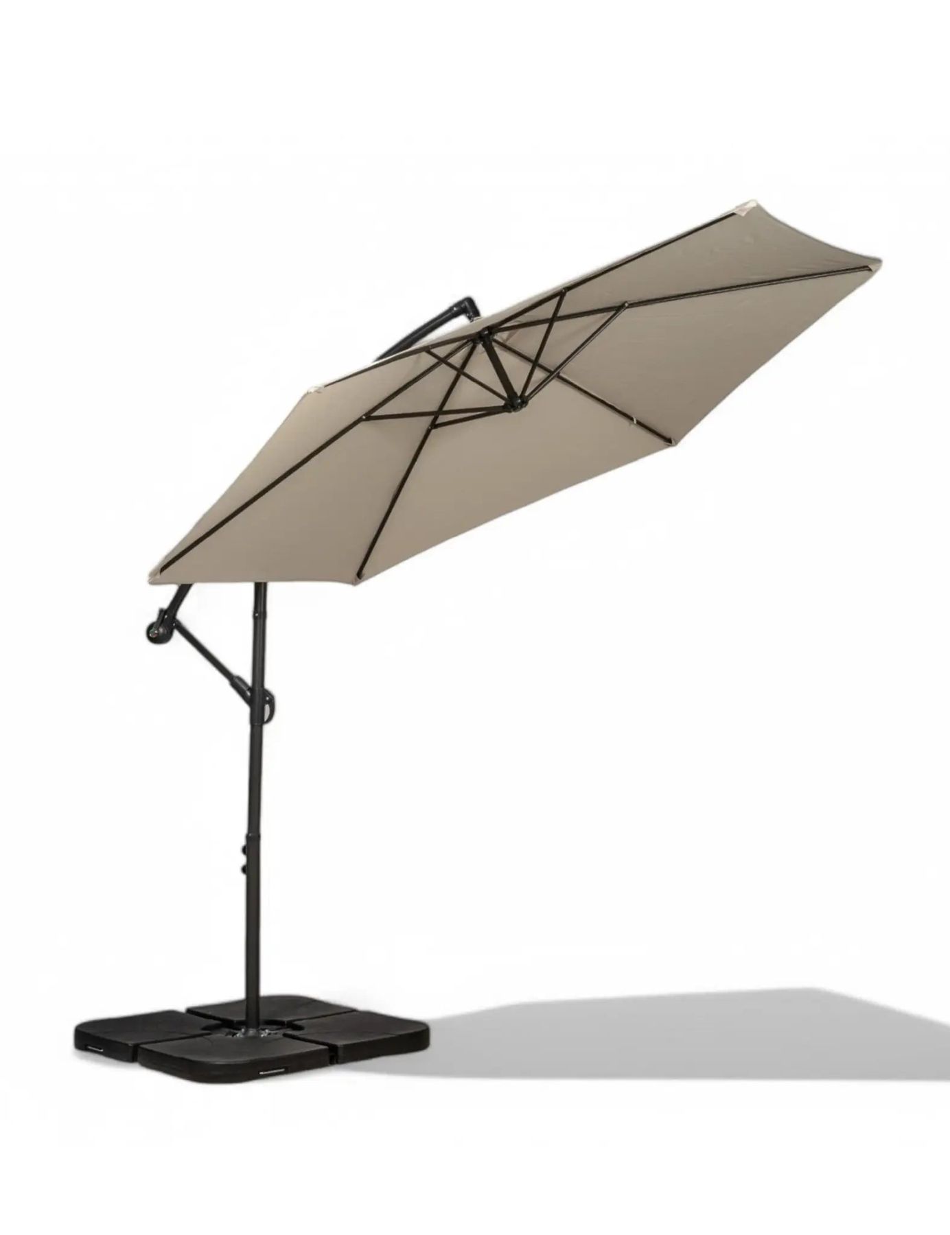 Royalcraft Ivory 3m Cantilever Powder Coated Parasol 4 Resized jpg