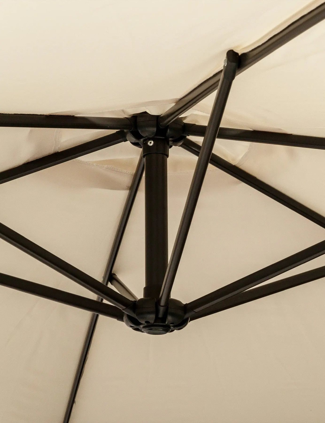 Royalcraft Ivory 3m Cantilever Powder Coated Parasol 6 Resized jpg